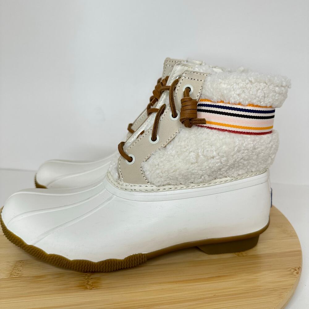 Sperry Top Sider Saltwater Duck Boots Sherpa Snow Rain Waterproof Sz 7.5 NEW - Picture 3 of 7